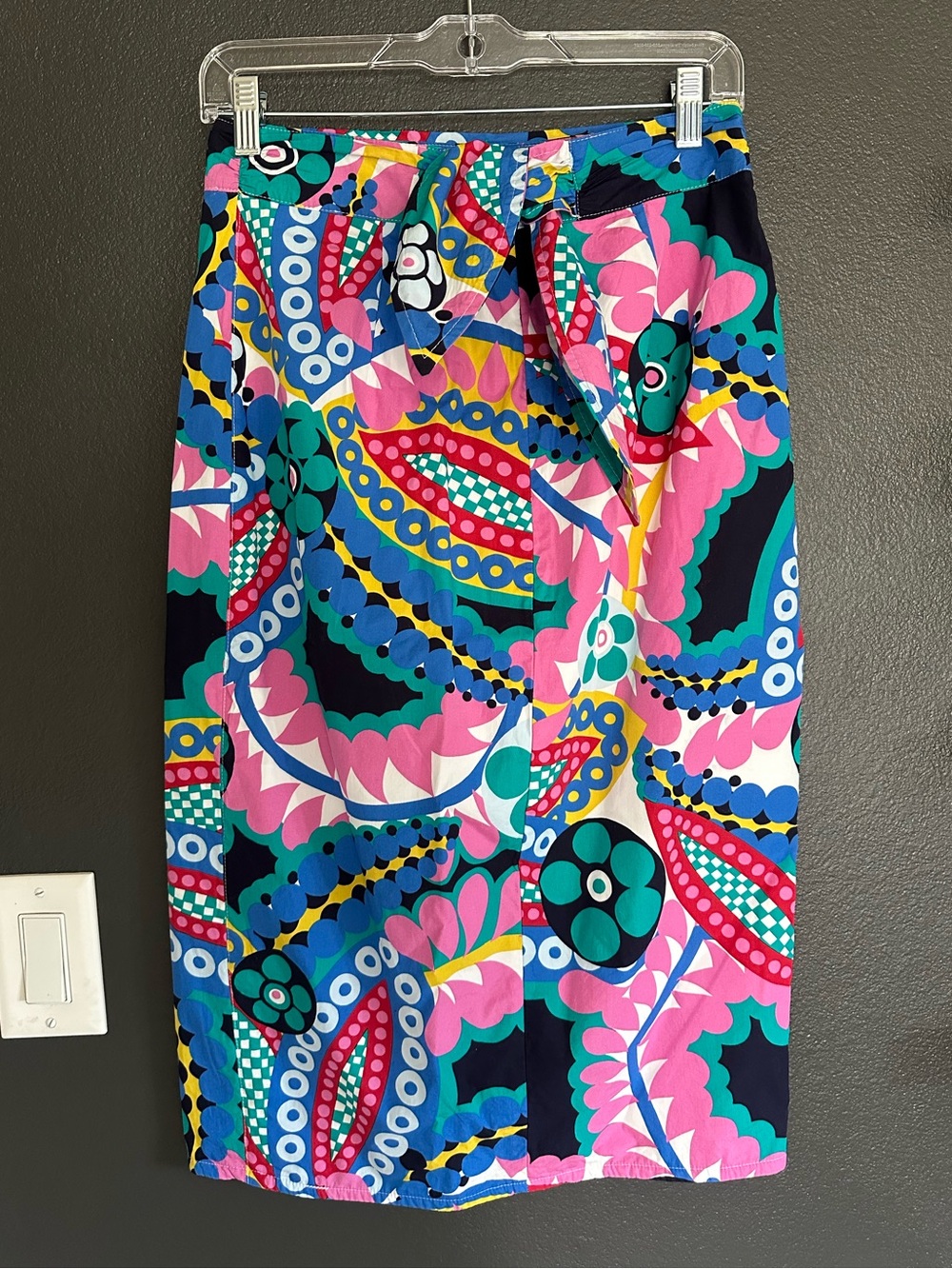 J. Crew Ratti Print Tie Waist Tulip Wrap Skirt Size 4 Colorful spring summer - Picture 5 of 9